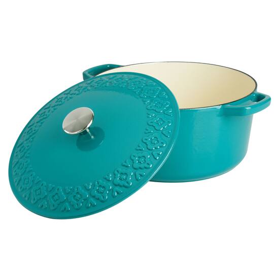 Spice By Tia Mowry Savory Saffron 6qt. Enameled Cast Iron Dutch Oven with Lid
